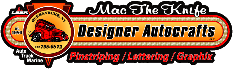 Mac The Knife Designer Autocrafts: Pinstriping, Lettering, and Graphix